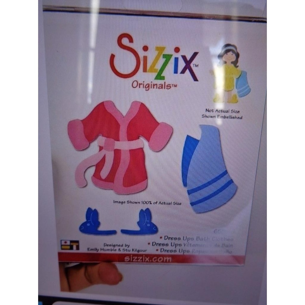 Sizzix Dress Ups Bath Clothes Die Cartridge